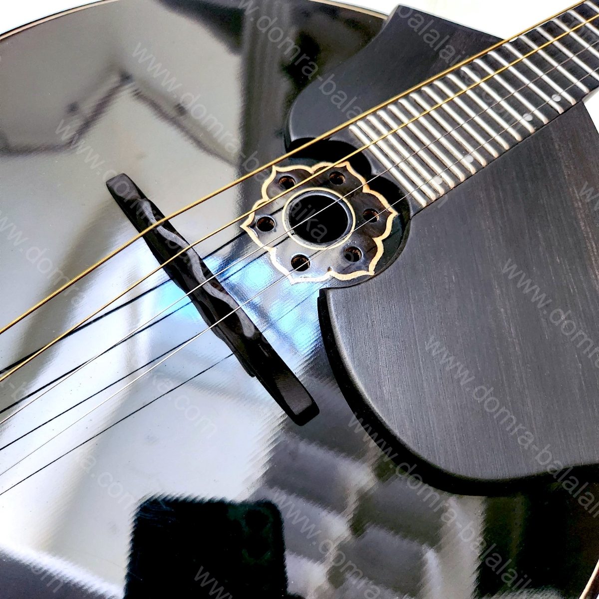 Lux Russian Concert Grade four string domra with ebony necks and ebony fretboards., photo 6