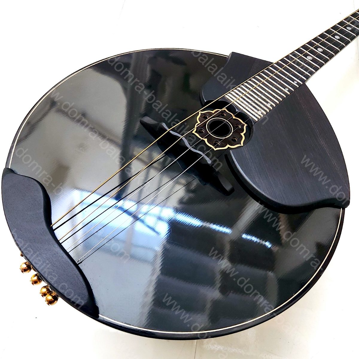 Lux Russian Concert Grade four string domra with ebony necks and ebony fretboards., photo 8