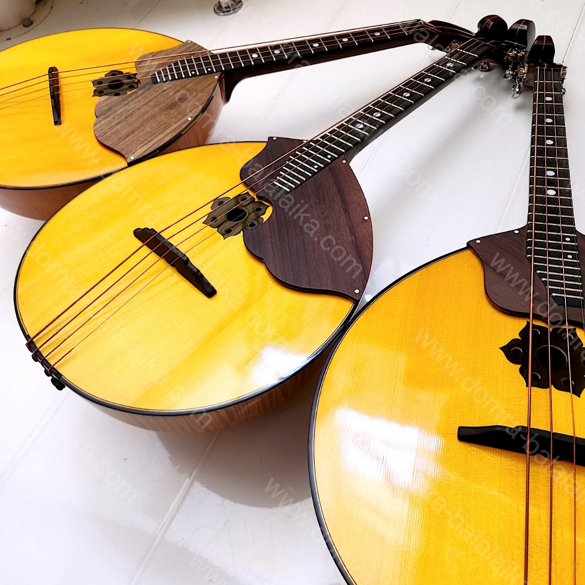 Three concert-grade four string tenor domras. Body - flame maple, neck - rosewo..., photo 6