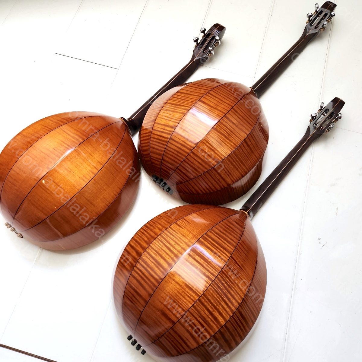 Three concert-grade four string tenor domras. Body - flame maple, neck - rosewo..., photo 3