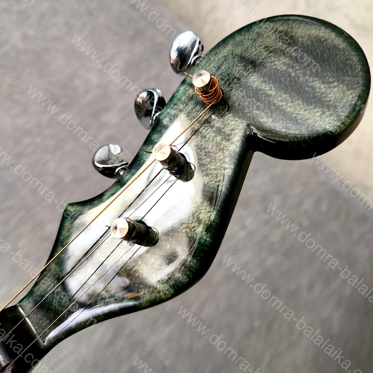 A student Russian Pro domra with an ebony neck and fingerboard, and a body in a..., photo 3