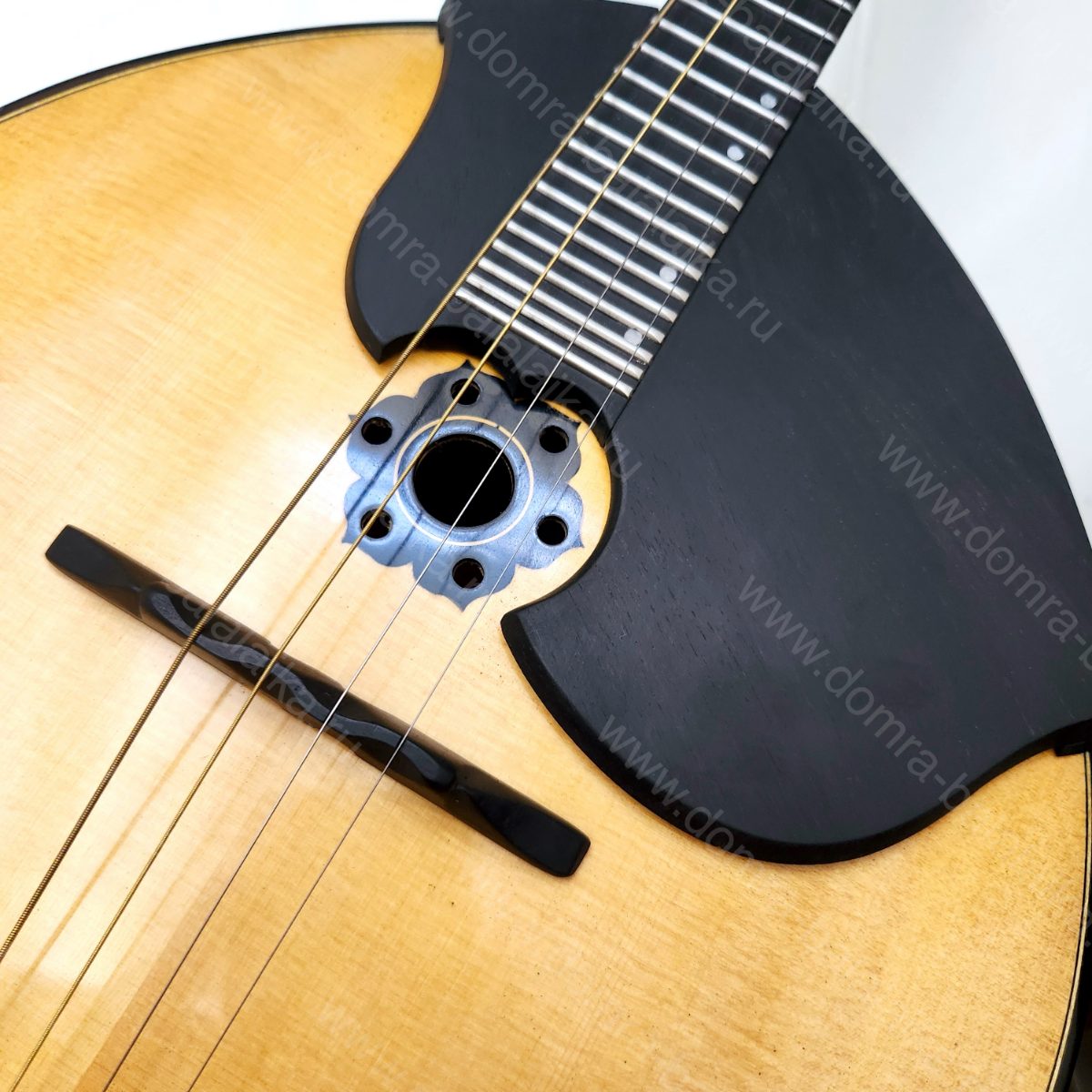 ebony, steel frets, enlarged body, soundboard: resonant spruce, body: flamed ma..., photo 9