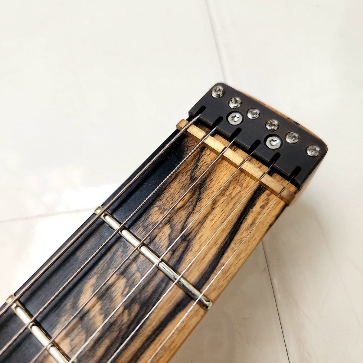 Body — figured ash; neck — roasted maple; fingerboard — lunar ebony; two custom..., photo 3