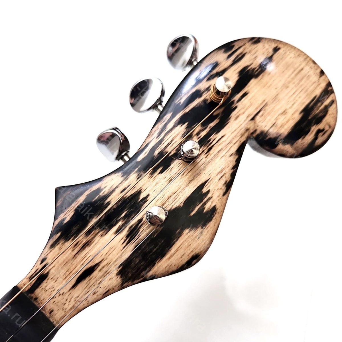 This instrument features an enlarged body crafted from figured maple and staine..., photo 5