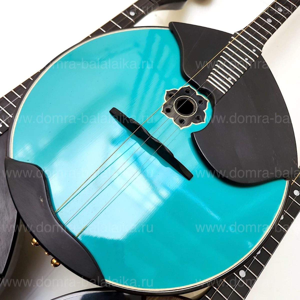 The photo shows three luxury concert‑grade domras of the highest category: “Bla..., photo 2