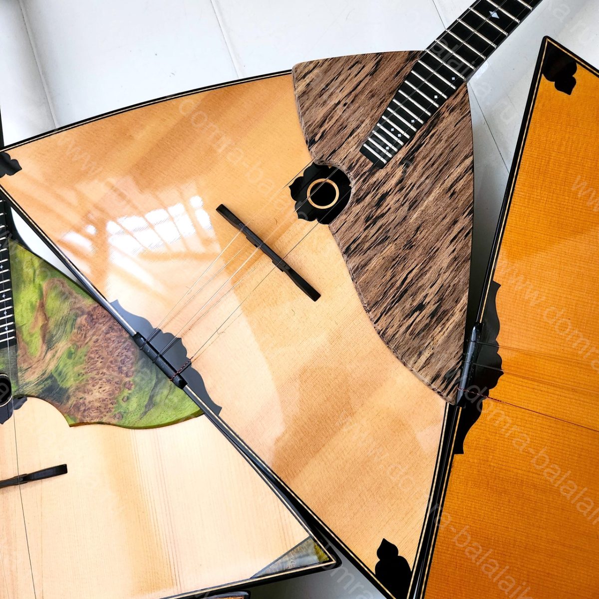 In the photo: concert balalaikas with ebony fingerboards and concert lux balala..., photo 2