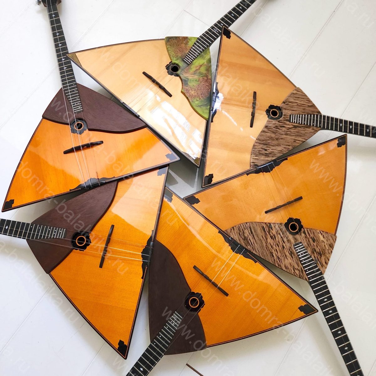 In the photo: concert balalaikas with ebony fingerboards and concert lux balala..., photo 5