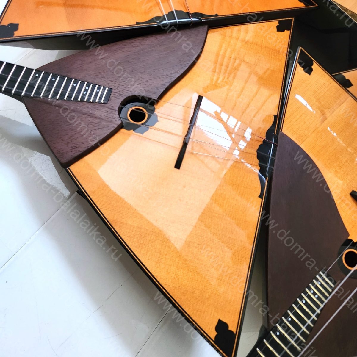 In the photo: concert balalaikas with ebony fingerboards and concert lux balala..., photo 3