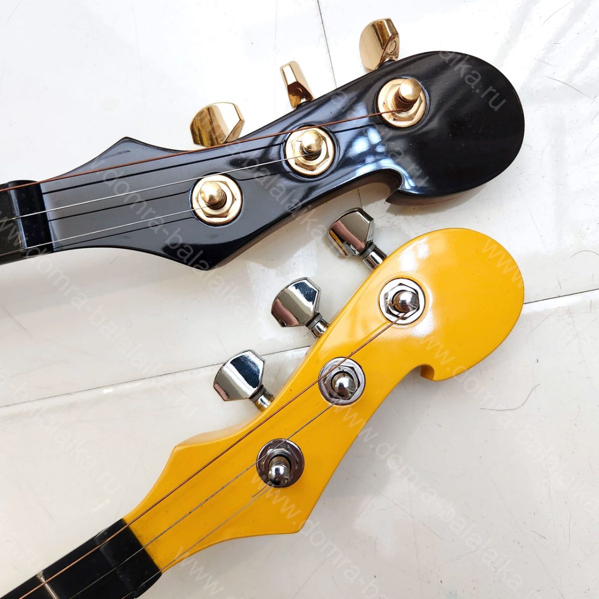 The domra on the left is in Camaro Yellow colour (body — maple, acrylic finish)..., photo 8