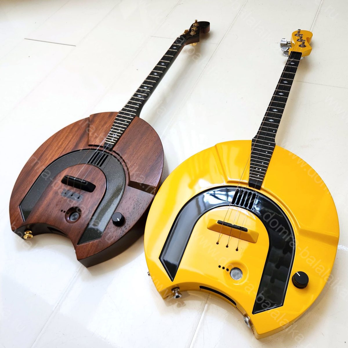 The domra on the left is in Camaro Yellow colour (body — maple, acrylic finish)..., photo 4