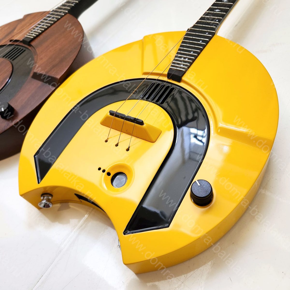 The domra on the left is in Camaro Yellow colour (body — maple, acrylic finish)..., photo 5