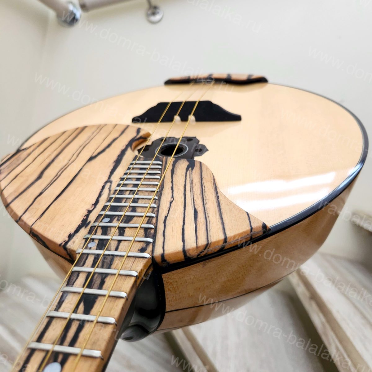 A concert alto domra with a fingerboard made of ebony. It has a deep, beautiful..., photo 3