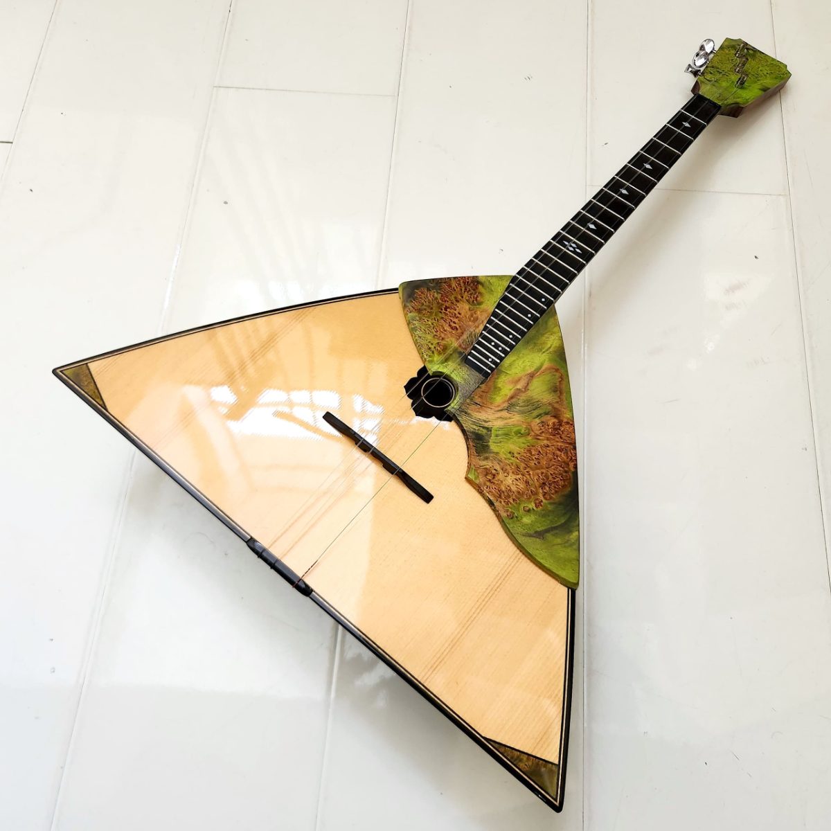 In the photo — a luxury concert balalaika «Northern Lights, No. 2», designed ba..., photo 4