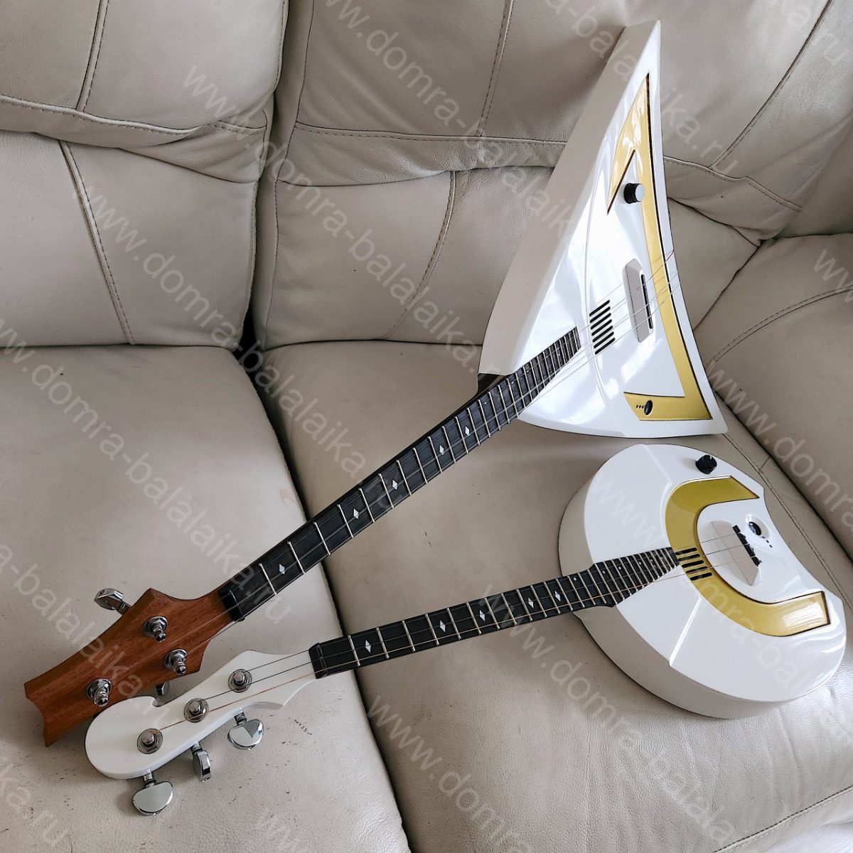 Yesterday, we shipped a white‑and‑gold electric domra and a white‑and‑gold elec..., photo 7