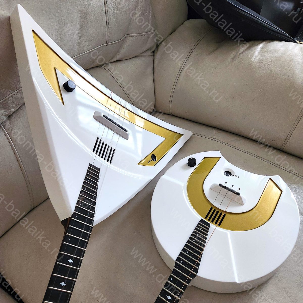Yesterday, we shipped a white‑and‑gold electric domra and a white‑and‑gold elec..., photo 6