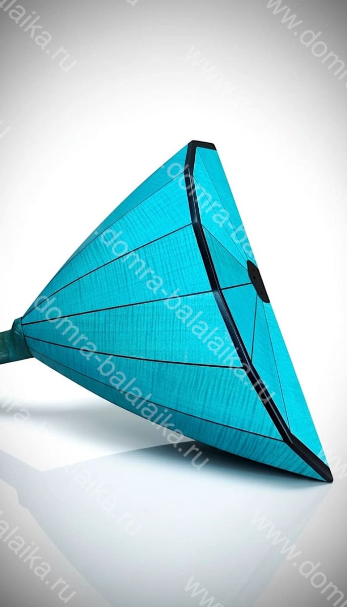 The photo shows a turquoise luxury concert balalaika (reserved), as well as two..., photo 7