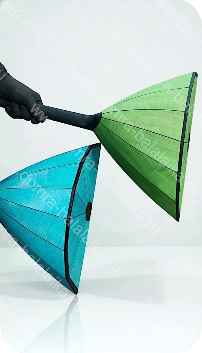 The photo shows a turquoise luxury concert balalaika (reserved), as well as two..., photo 2