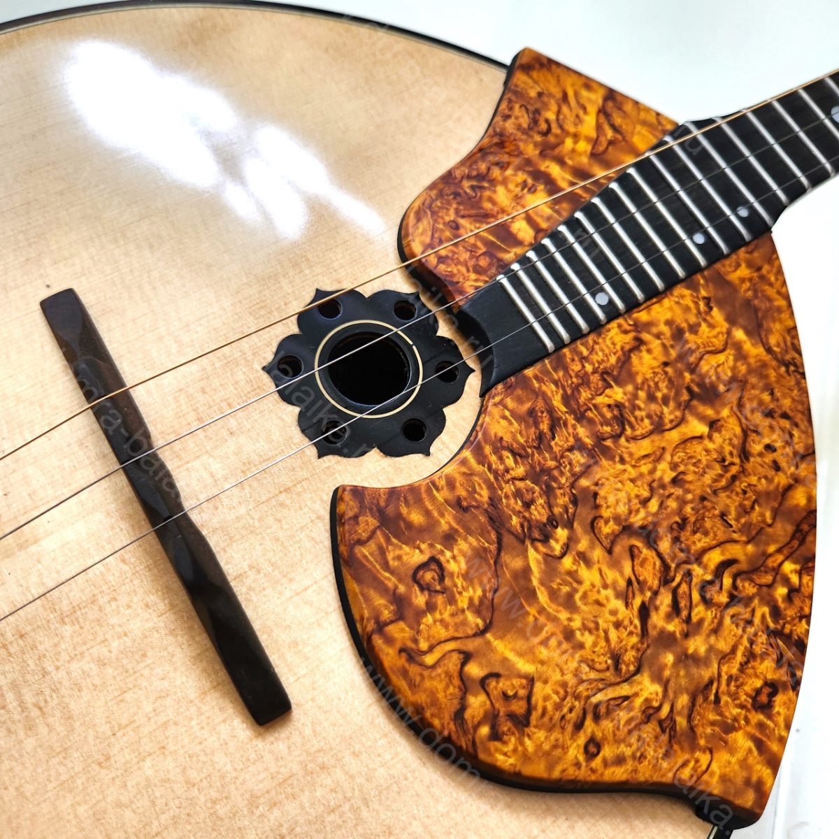 We made a concert “amber” domra deluxe with a fingerboard made of ebony and ste..., photo 5