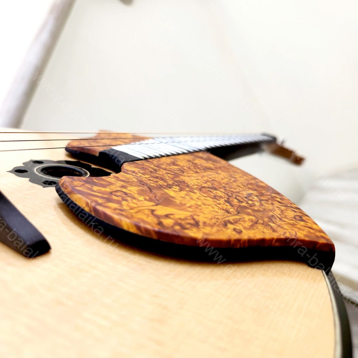 We made a concert “amber” domra deluxe with a fingerboard made of ebony and ste..., photo 3