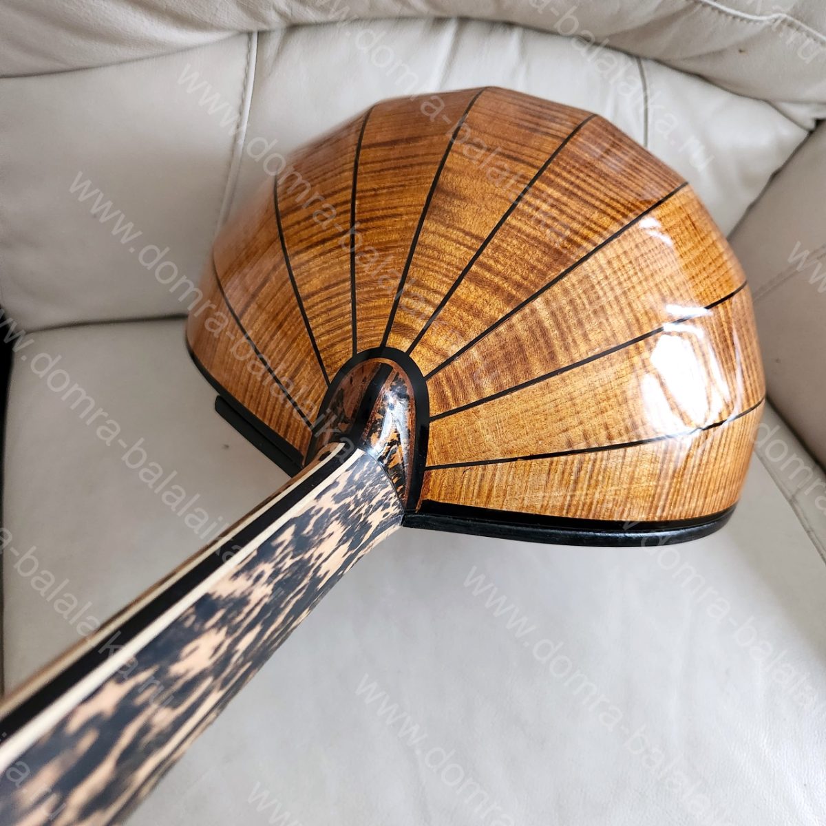 We’ve made a concert alto domra with an ebony neck — «Black Leopard» (blackwood..., photo 2