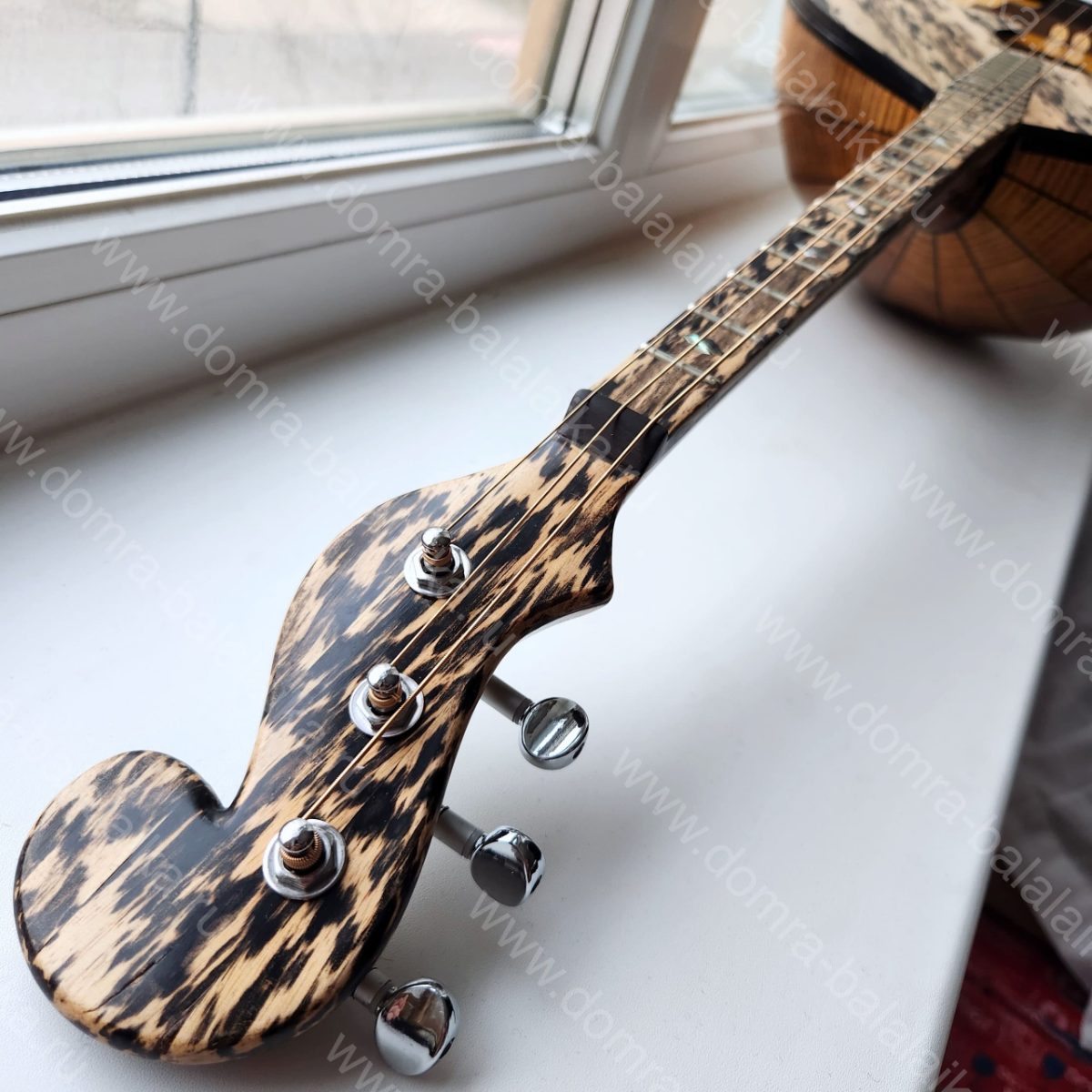 We’ve made a concert alto domra with an ebony neck — «Black Leopard» (blackwood..., photo 1