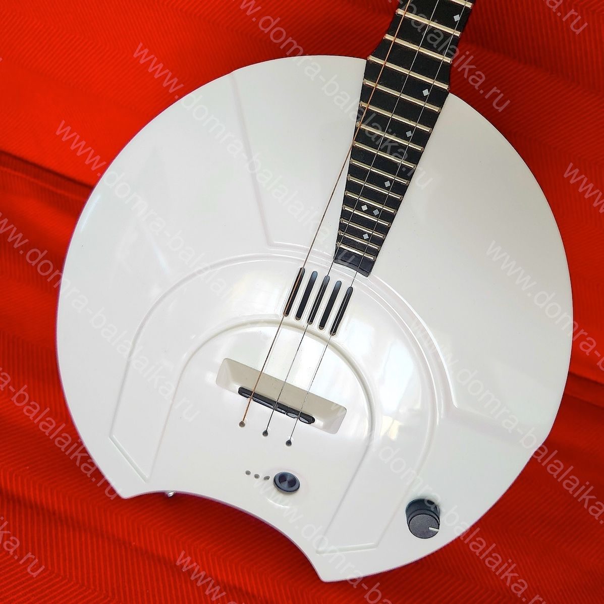 We crafted an all-white electric domra for one of our customers. It features a..., photo 1