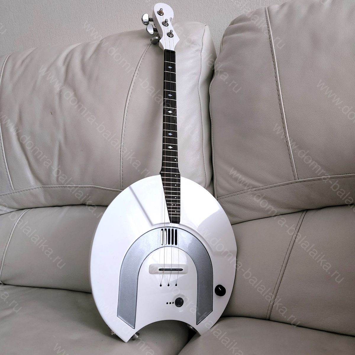 A client asked for an electric domra in white and silver. We made it, and the r..., photo 2