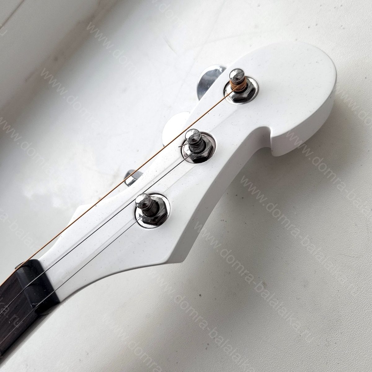 A client asked for an electric domra in white and silver. We made it, and the r..., photo 1