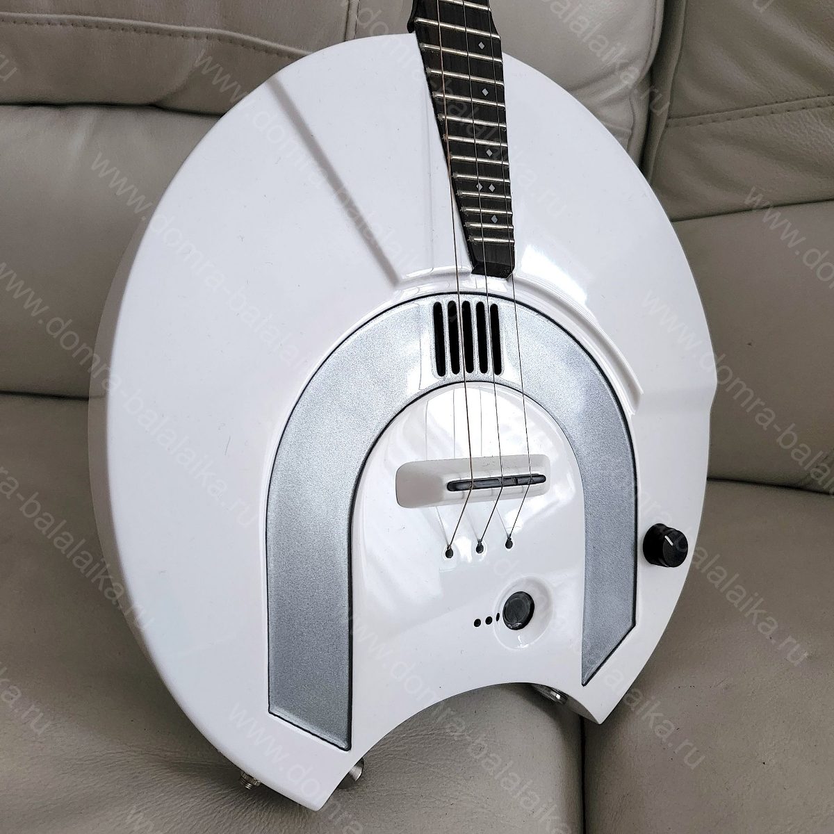 A client asked for an electric domra in white and silver. We made it, and the r..., photo 6