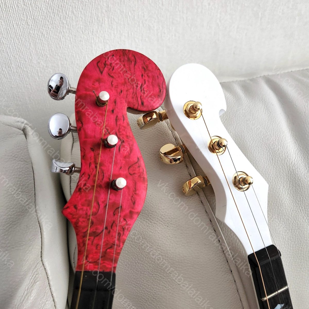 Here’s another striking pair — the coral “luxury” domra and the white‑and‑gold..., photo 3